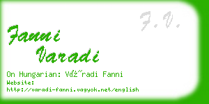 fanni varadi business card